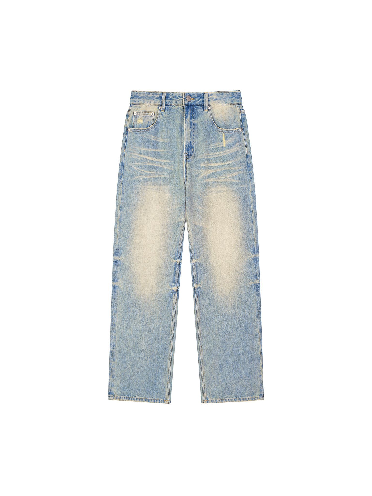 Sun Fade Raw Hem Denim Jeans-gallery-1_2048px