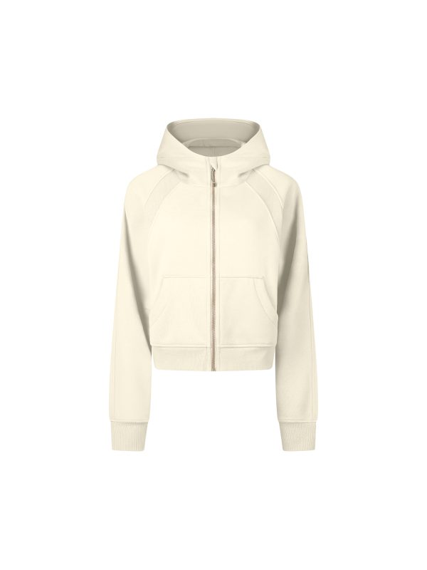 Cropped Zip-Through Hoodie