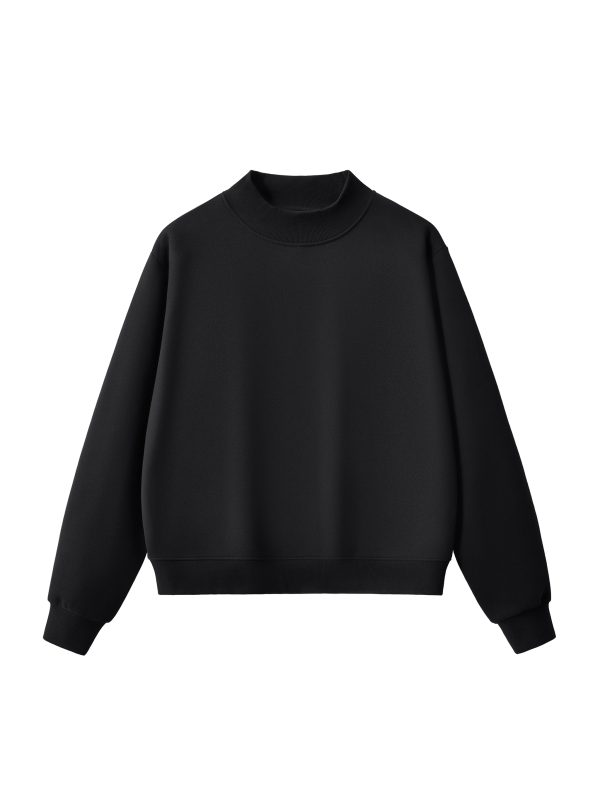 Essential Fleece Mock-Neck Sweatshirt