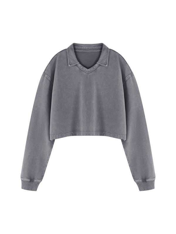 Women's Vintage Wash Crop Sweatshirt